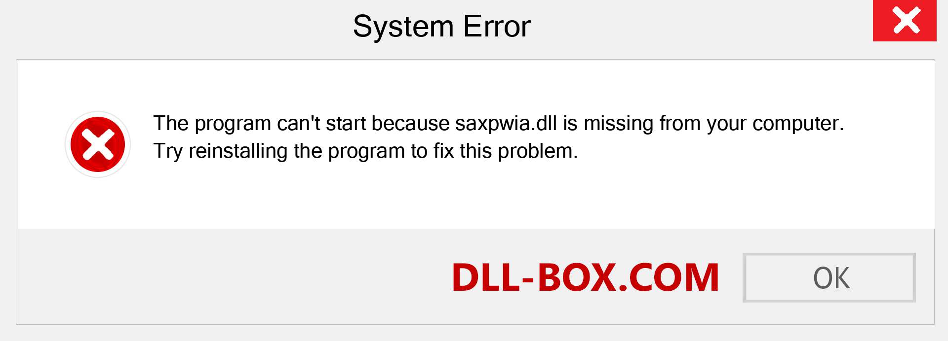  saxpwia.dll file is missing?. Download for Windows 7, 8, 10 - Fix  saxpwia dll Missing Error on Windows, photos, images